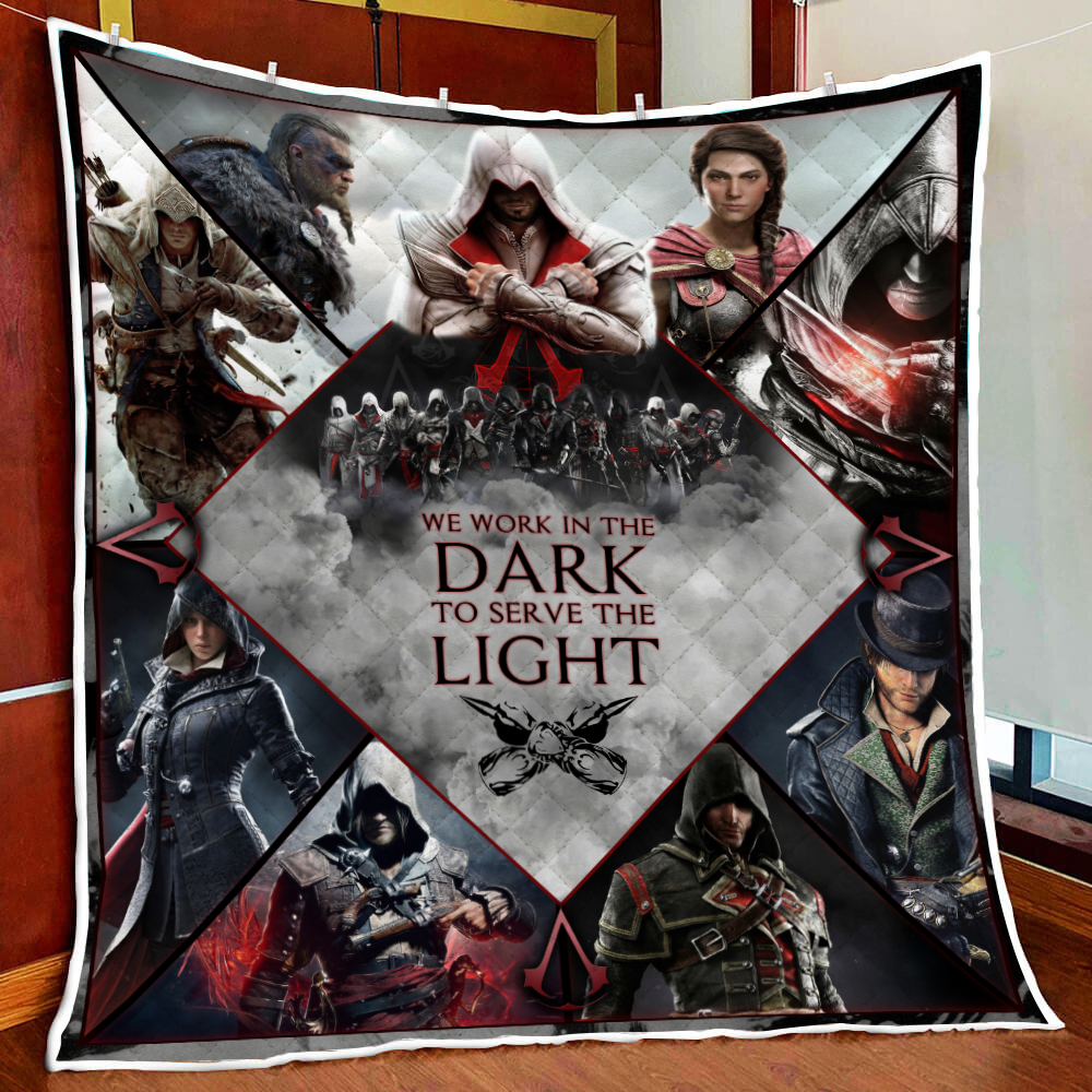 We work in the dark to serve the light Assassin's Creed Quilt Blanket Quilt Set Single Quilt Twin (150x180CM)