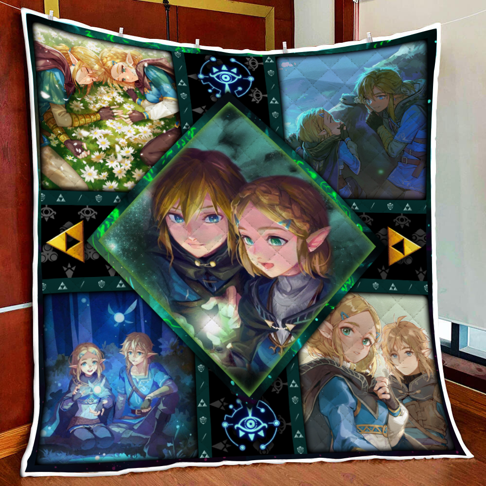 Link and Zelda The Legend of Zelda Quilt Blanket Quilt Set Single Quilt Twin (150x180CM)