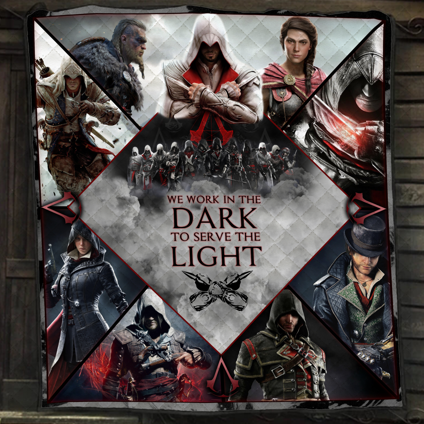 We work in the dark to serve the light Assassin's Creed Quilt Blanket Quilt Set