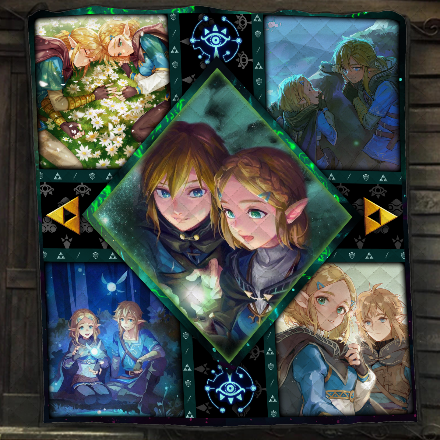 Link and Zelda The Legend of Zelda Quilt Blanket Quilt Set
