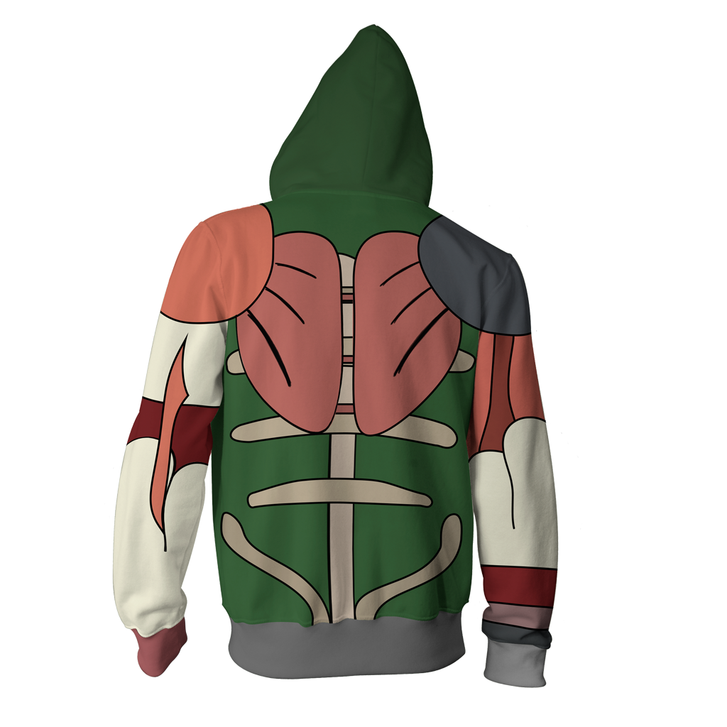 Rick And Morty Pickle Rick Cosplay Zip Up Hoodie Jacket