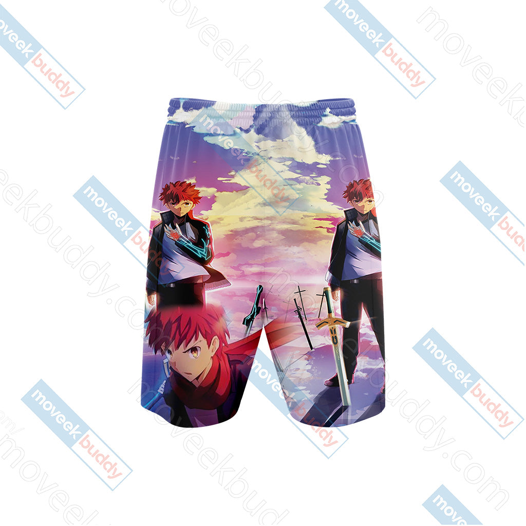 Fate/Stay Night Emiya Shirou 3D Beach Shorts