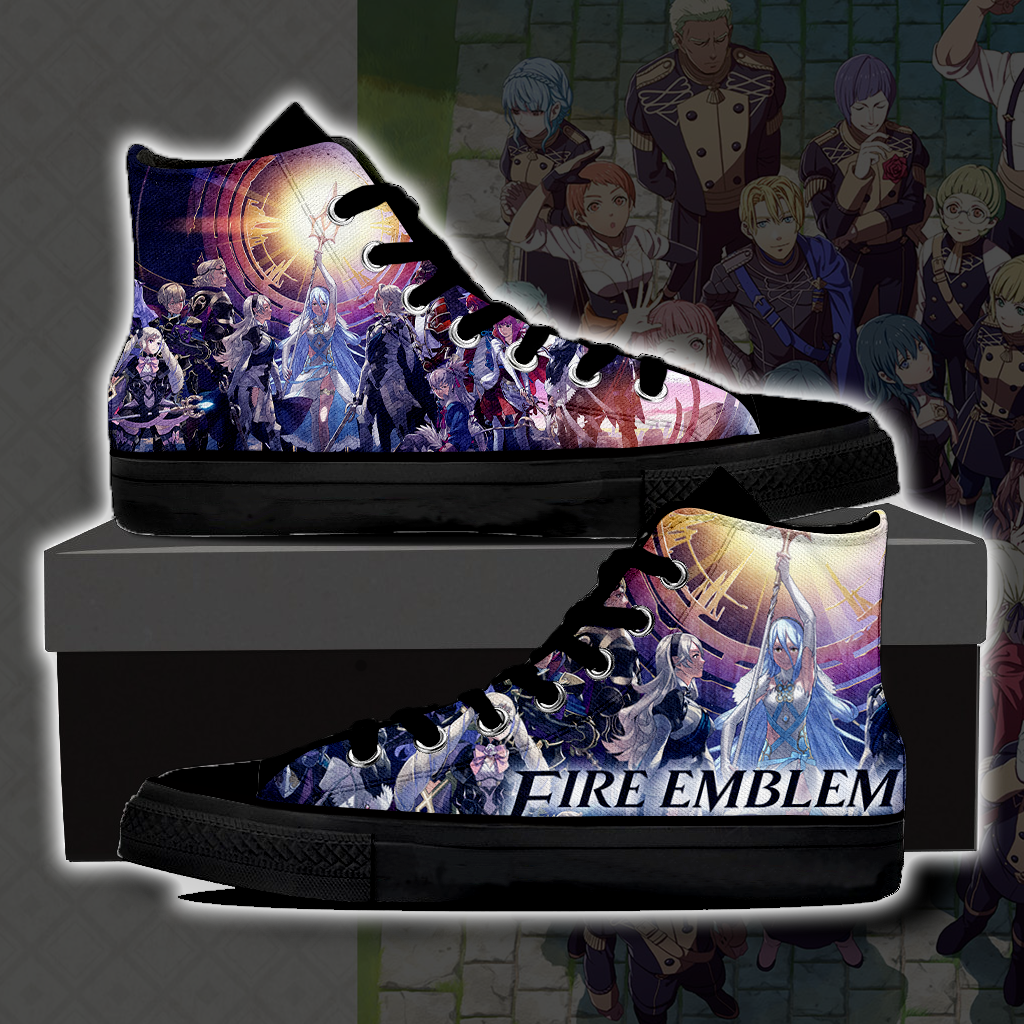 Fire Emblem High Top Canvas Shoes Black SIZE 29