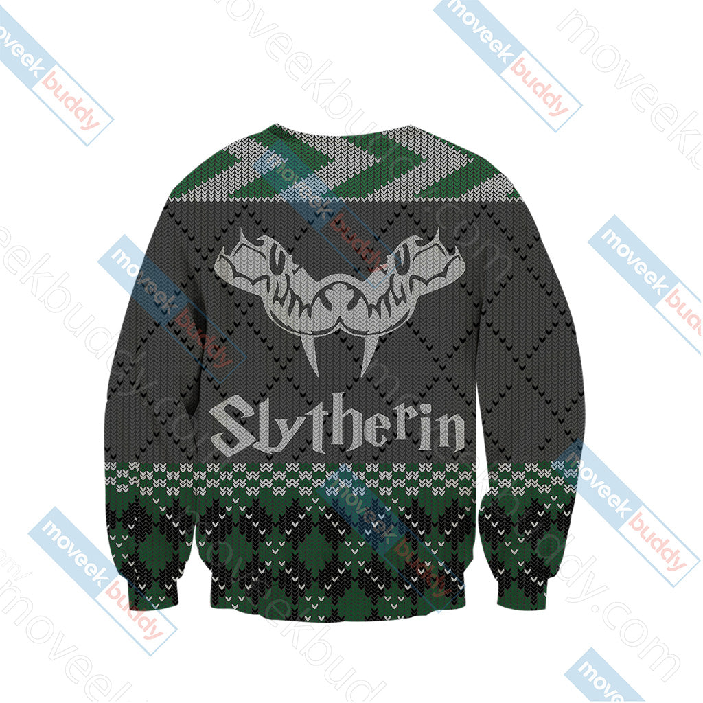 Harry Potter - Slytherin House Xmas Style Unisex 3D Sweater