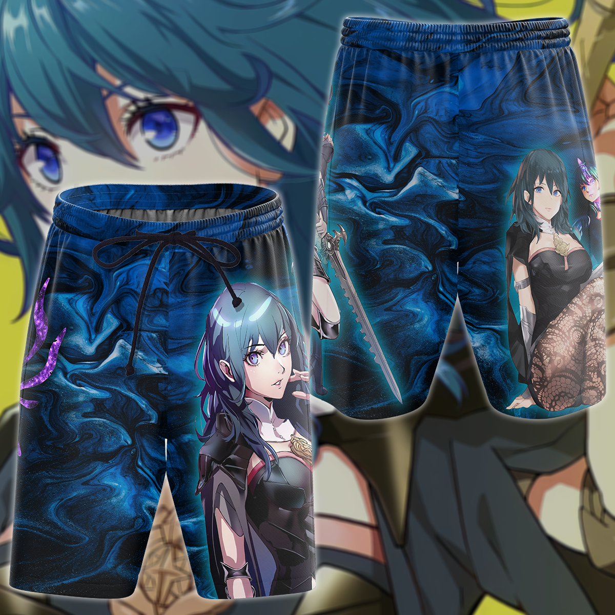 Fire Emblem Byleth Video Game 3D All Over Print T-shirt Tank Top Zip Hoodie Pullover Hoodie Hawaiian Shirt Beach Shorts Jogger Beach Shorts S