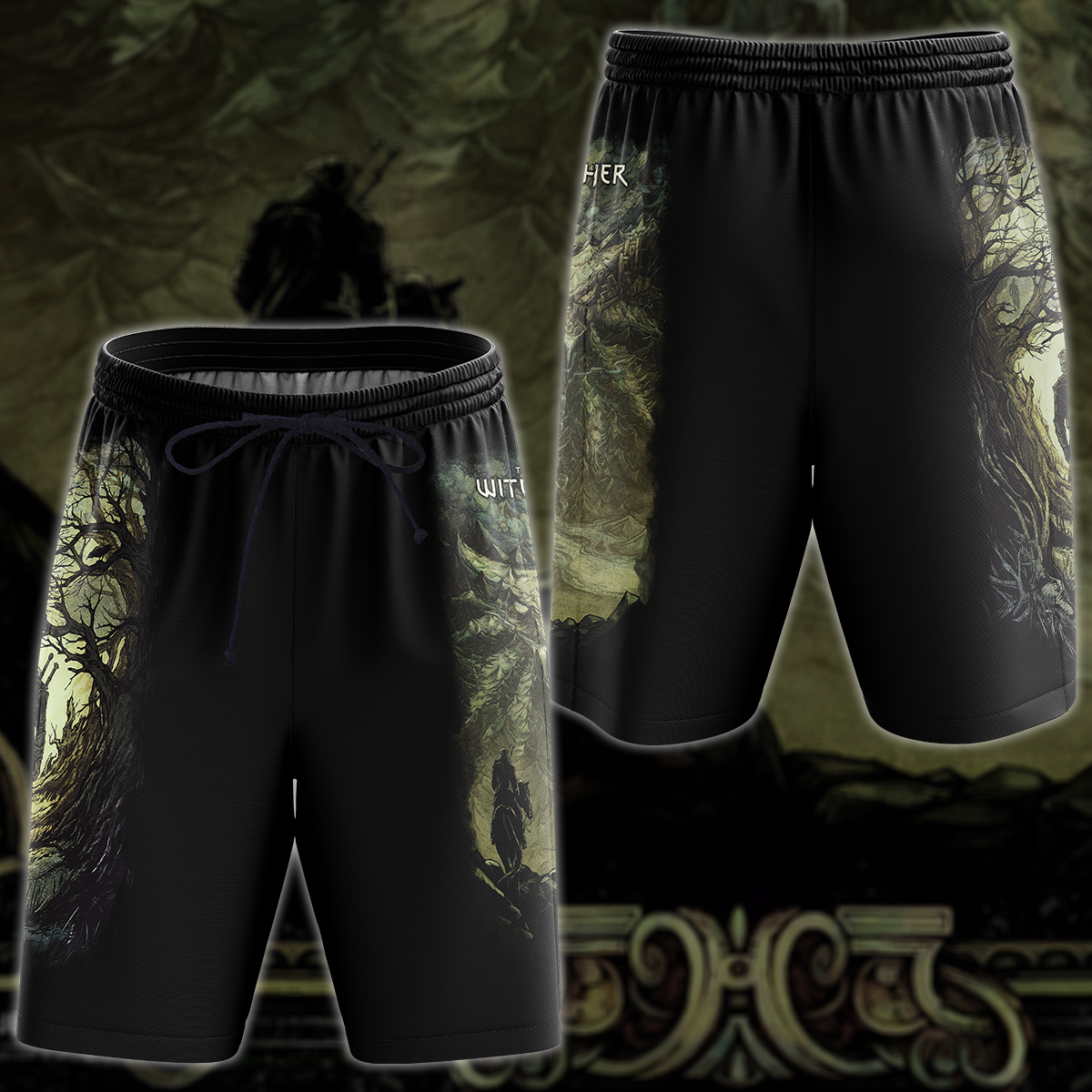 The Witcher Video Game 3D All Over Printed T-shirt Tank Top Zip Hoodie Pullover Hoodie Hawaiian Shirt Beach Shorts Jogger Beach Shorts S