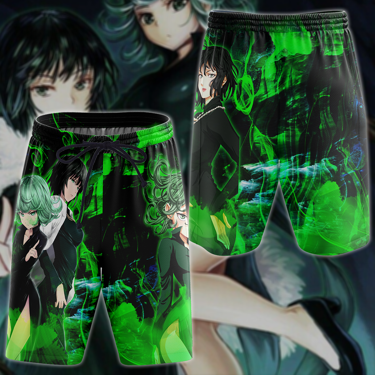 One Punch Man Tatsumaki & Fubuki 3D All Over Print T-shirt Tank Top Zip Hoodie Pullover Hoodie Hawaiian Shirt Beach Shorts Jogger Beach Shorts S