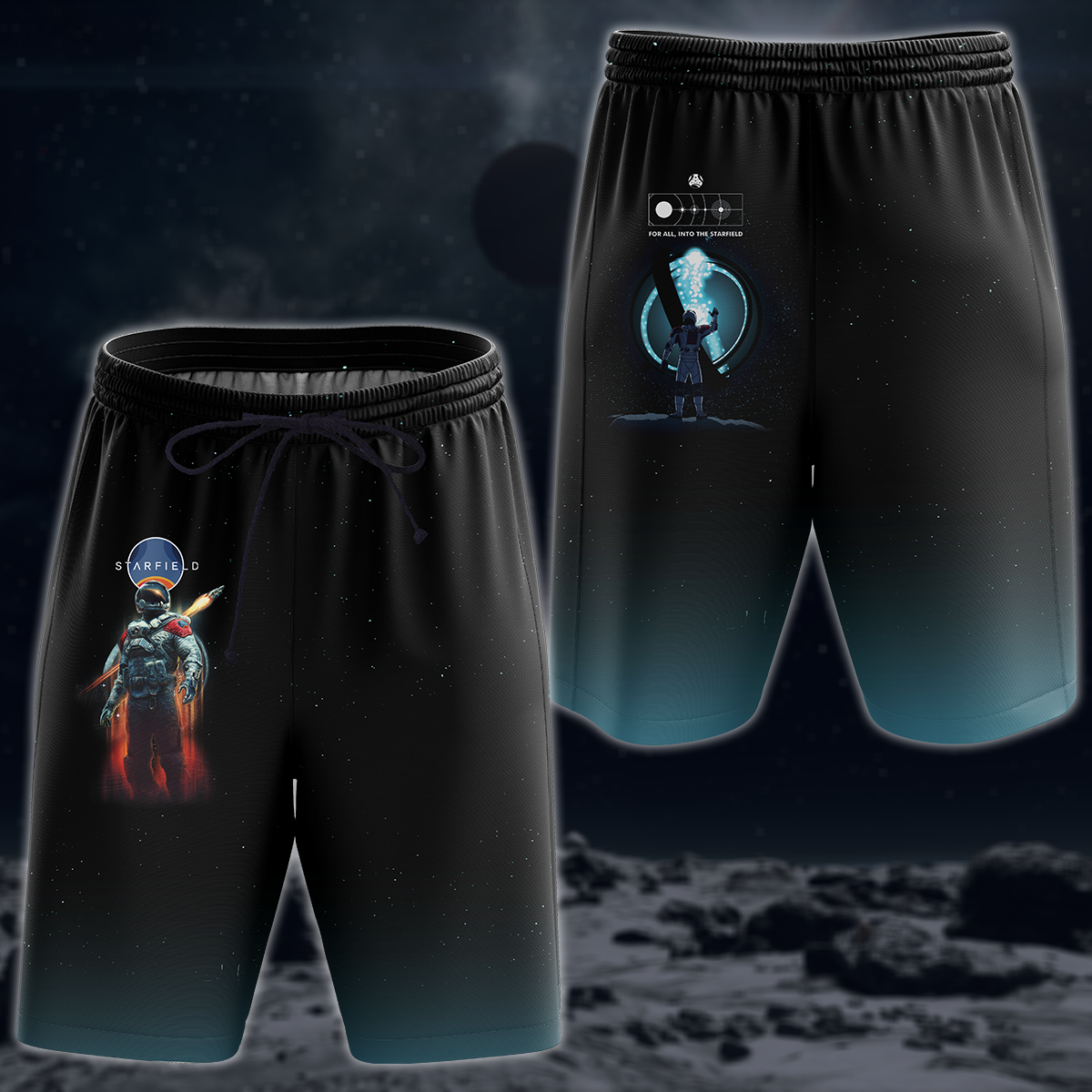Starfield Video Game 3D All Over Printed T-shirt Tank Top Zip Hoodie Pullover Hoodie Hawaiian Shirt Beach Shorts Joggers Beach Shorts S