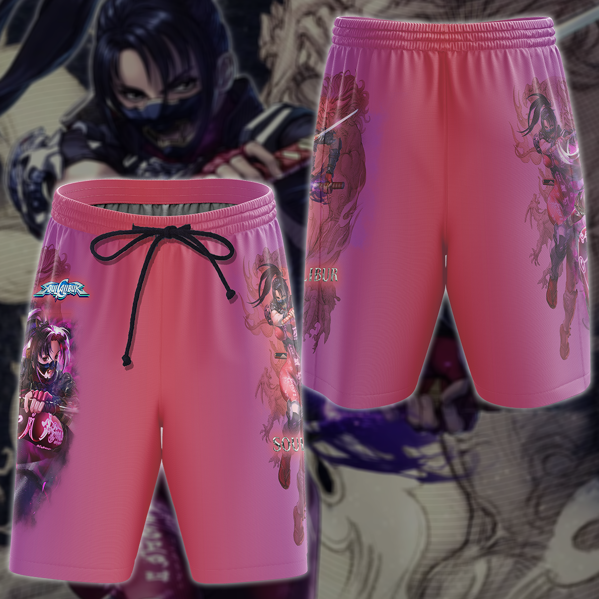 Soul Calibur Video Game 3D All Over Printed T-shirt Tank Top Zip Hoodie Pullover Hoodie Hawaiian Shirt Beach Shorts Jogger Beach Shorts S
