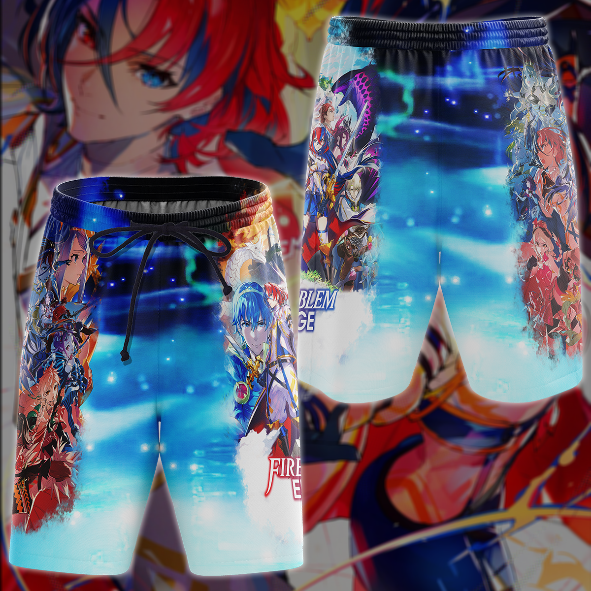 Fire Emblem Engage Video Game 3D All Over Printed T-shirt Tank Top Zip Hoodie Pullover Hoodie Hawaiian Shirt Beach Shorts Jogger Beach Shorts S