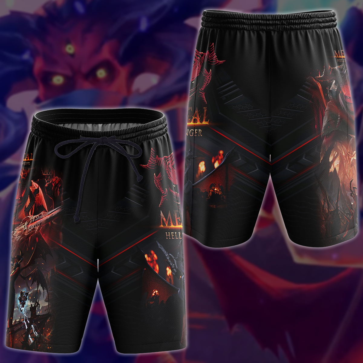 Metal: Hellsinger Video Game 3D All Over Print T-shirt Tank Top Zip Hoodie Pullover Hoodie Hawaiian Shirt Beach Shorts Jogger Beach Shorts S