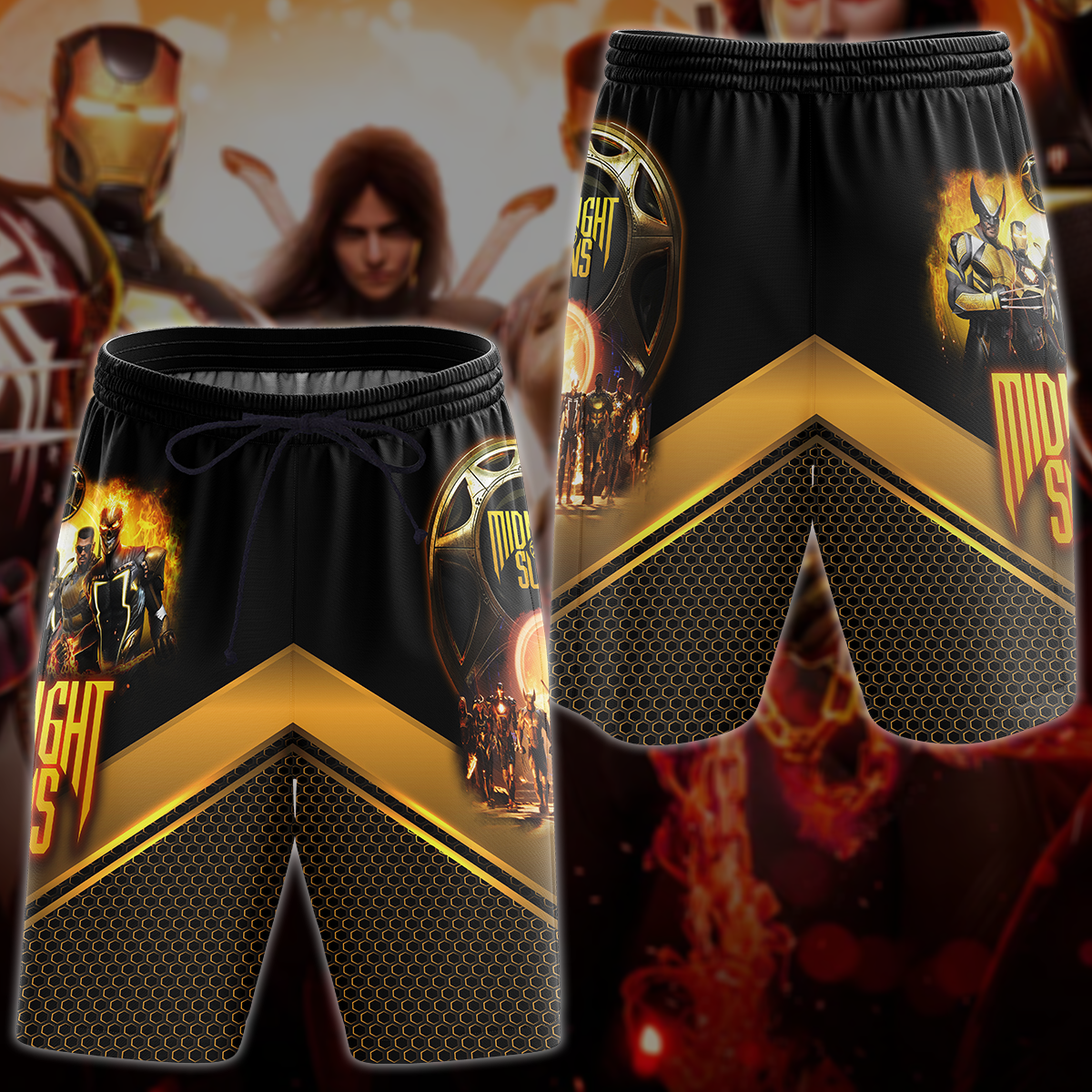 Midnight Suns Video Game 3D All Over Printed T-shirt Tank Top Zip Hoodie Pullover Hoodie Hawaiian Shirt Beach Shorts Jogger Beach Shorts S