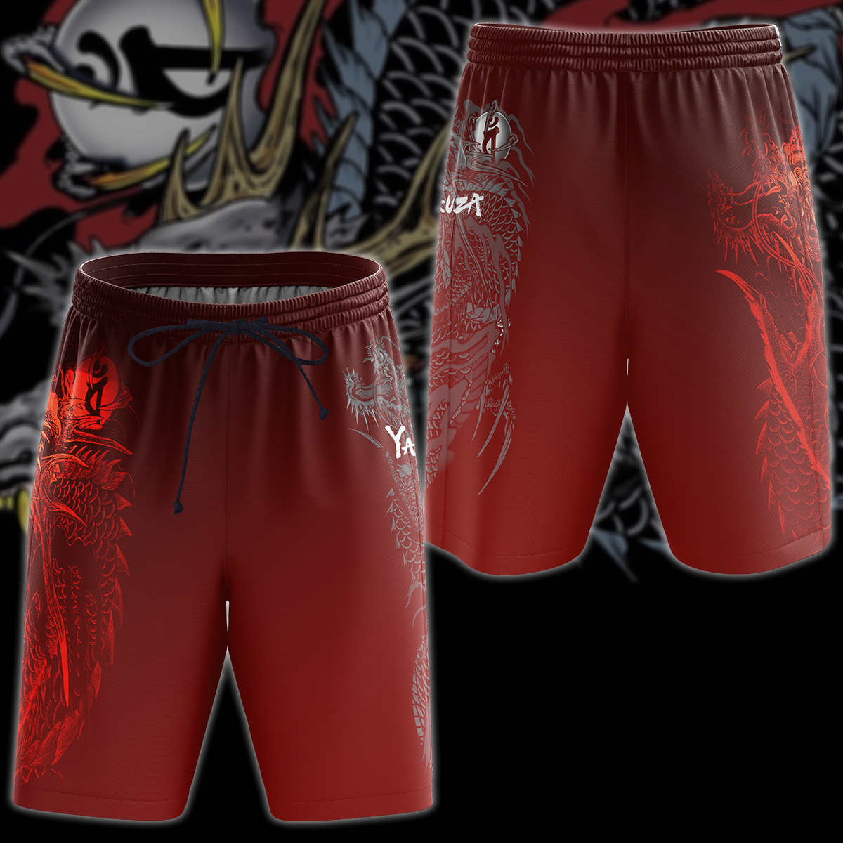 Yakuza Video Game 3D All Over Printed T-shirt Tank Top Zip Hoodie Pullover Hoodie Hawaiian Shirt Beach Shorts Jogger Beach Shorts S