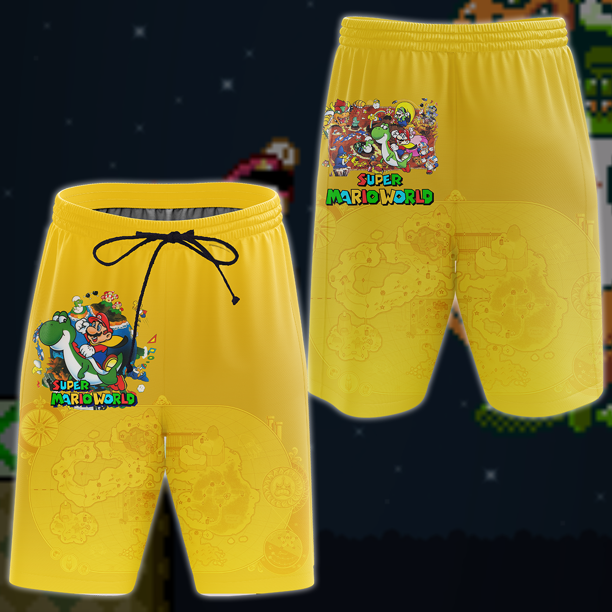 Super Mario World Video Game 3D All Over Printed T-shirt Tank Top Zip Hoodie Pullover Hoodie Hawaiian Shirt Beach Shorts Joggers Beach Shorts S