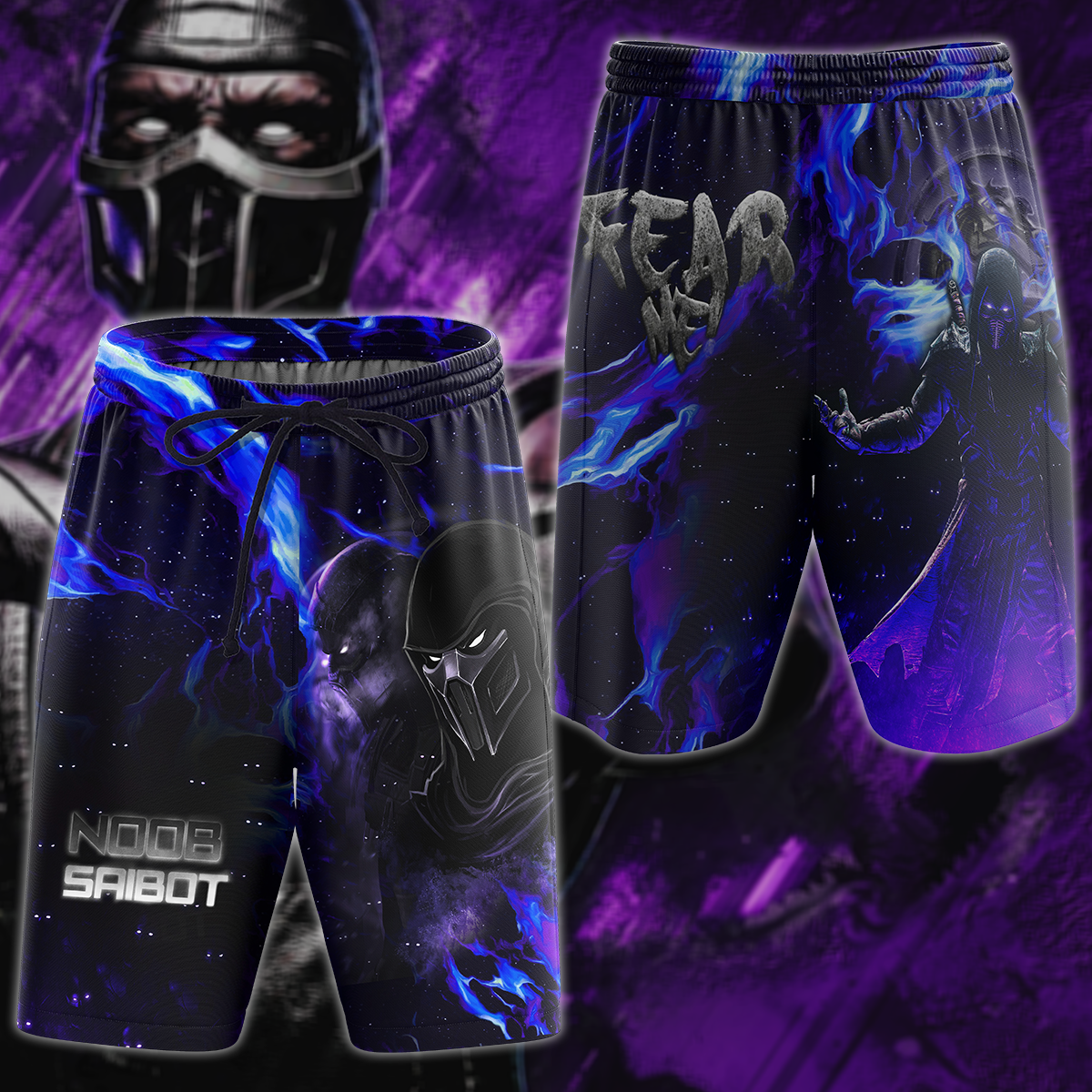 Mortal Kombat: Noob Saibot 3D All Over Print T-shirt Tank Top Zip Hoodie Pullover Hoodie Hawaiian Shirt Beach Shorts Jogger Beach Shorts S
