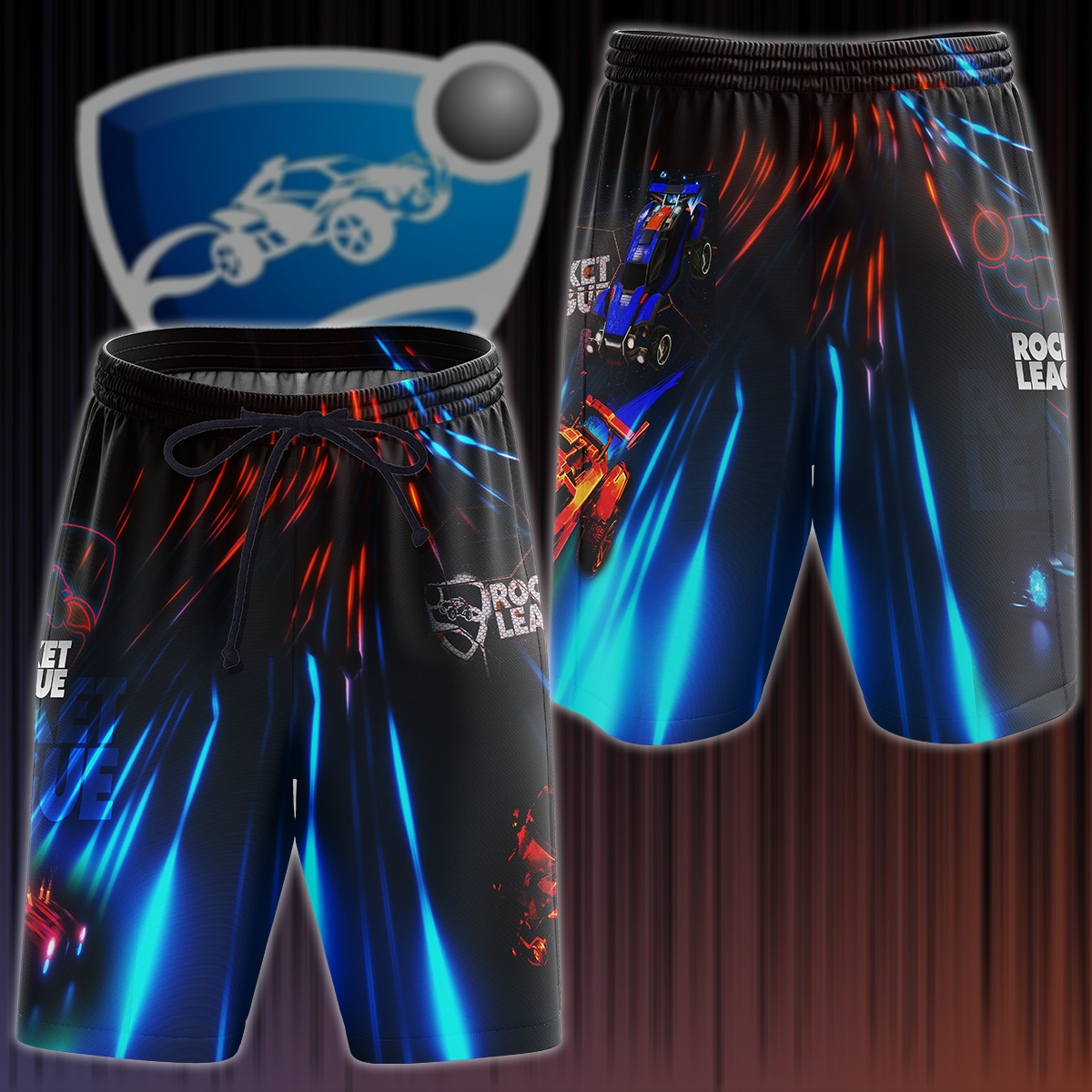 Rocket League Video Game 3D All Over Print T-shirt Tank Top Zip Hoodie Pullover Hoodie Hawaiian Shirt Beach Shorts Jogger Beach Shorts S