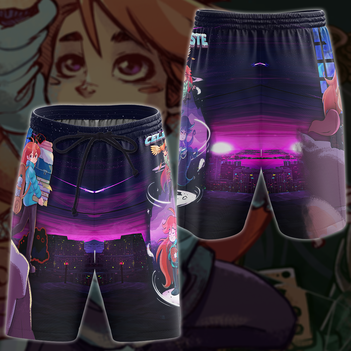 Celeste Video Game 3D All Over Printed T-shirt Tank Top Zip Hoodie Pullover Hoodie Hawaiian Shirt Beach Shorts Jogger Beach Shorts S