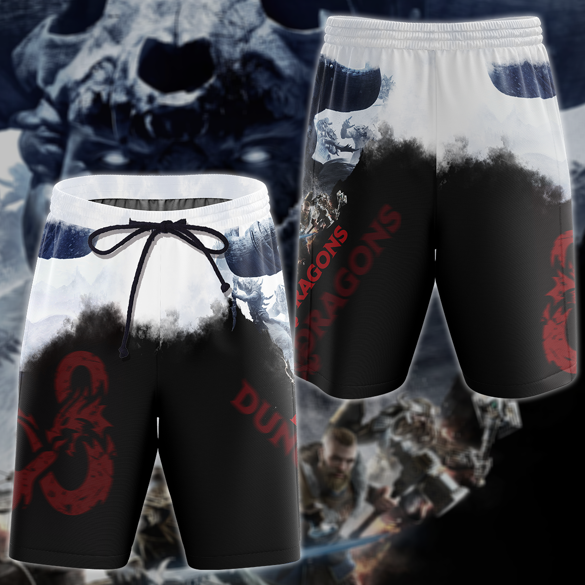 Dungeons And Dragons Video Game 3D All Over Print T-shirt Tank Top Zip Hoodie Pullover Hoodie Hawaiian Shirt Beach Shorts Jogger Beach Shorts S