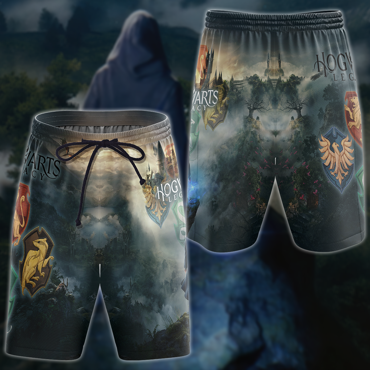 Hogwarts Legacy Video Game 3D All Over Printed T-shirt Tank Top Zip Hoodie Pullover Hoodie Hawaiian Shirt Beach Shorts Jogger Beach Shorts S