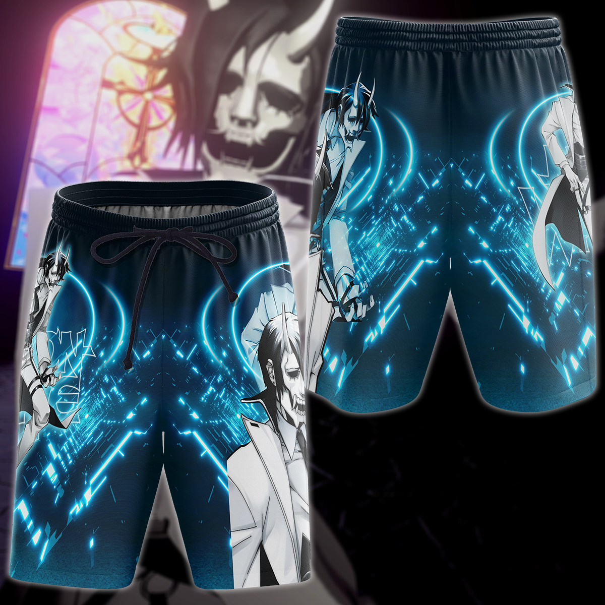 Neon White Video Game 3D All Over Print T-shirt Tank Top Zip Hoodie Pullover Hoodie Hawaiian Shirt Beach Shorts Jogger Beach Shorts S