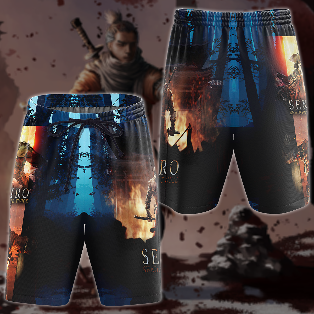 Sekiro: Shadows Die Twice Video Game 3D All Over Printed T-shirt Tank Top Zip Hoodie Pullover Hoodie Hawaiian Shirt Beach Shorts Jogger Beach Shorts S