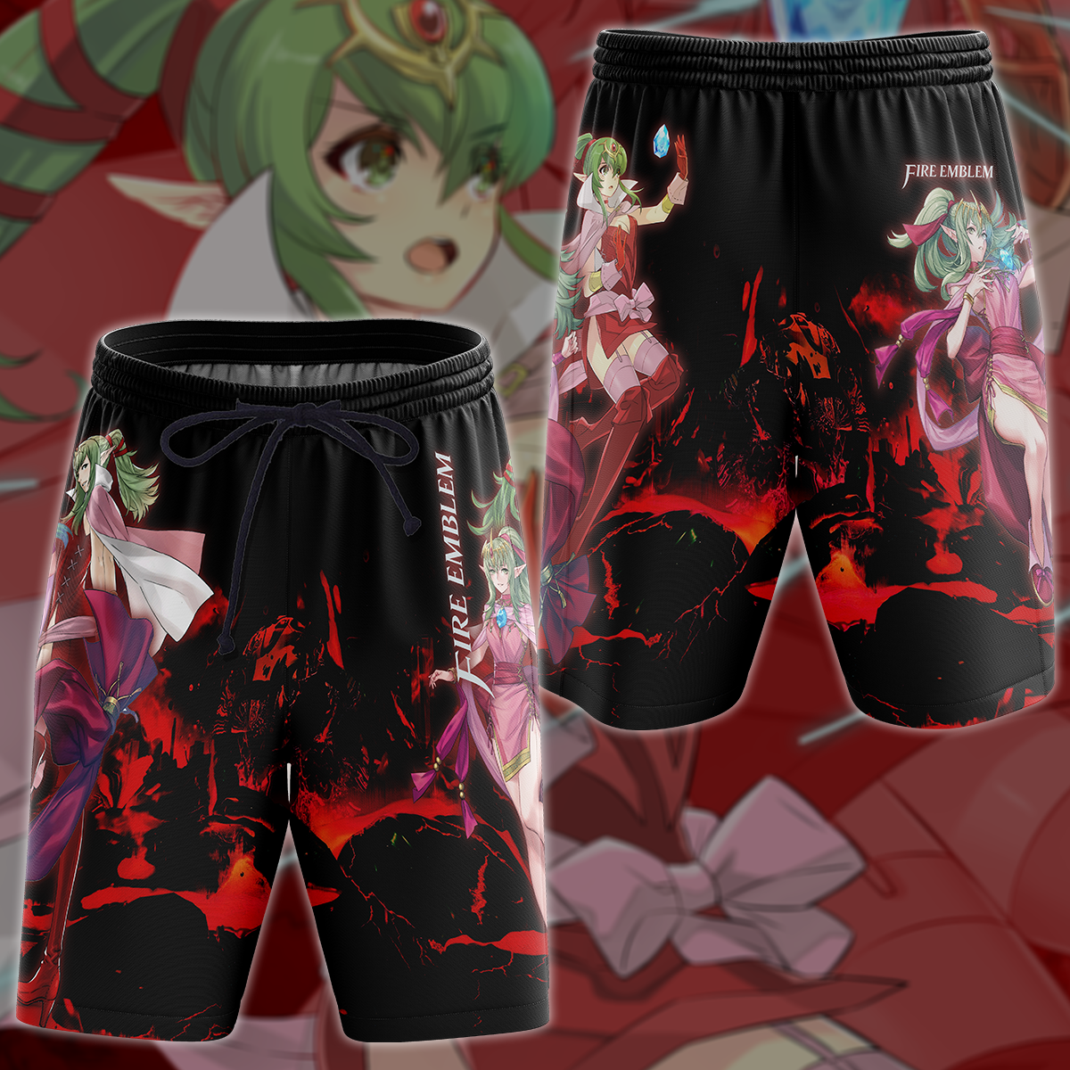 Fire Emblem - Tiki Video Game 3D All Over Printed T-shirt Tank Top Zip Hoodie Pullover Hoodie Hawaiian Shirt Beach Shorts Jogger Beach Shorts S