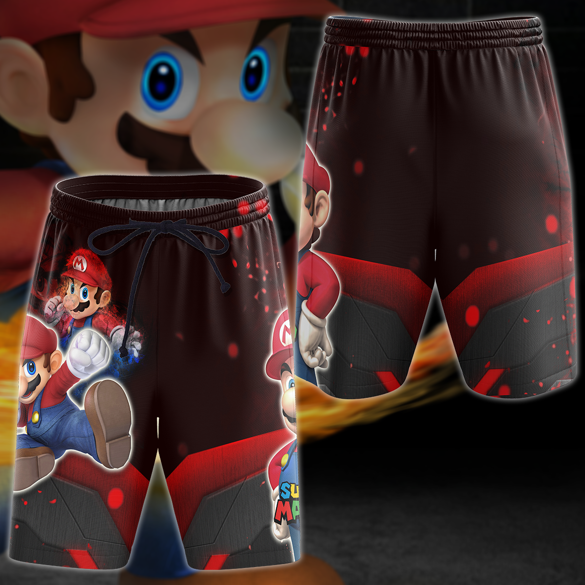Super Mario Video Game 3D All Over Print T-shirt Tank Top Zip Hoodie Pullover Hoodie Hawaiian Shirt Beach Shorts Jogger Beach Shorts S