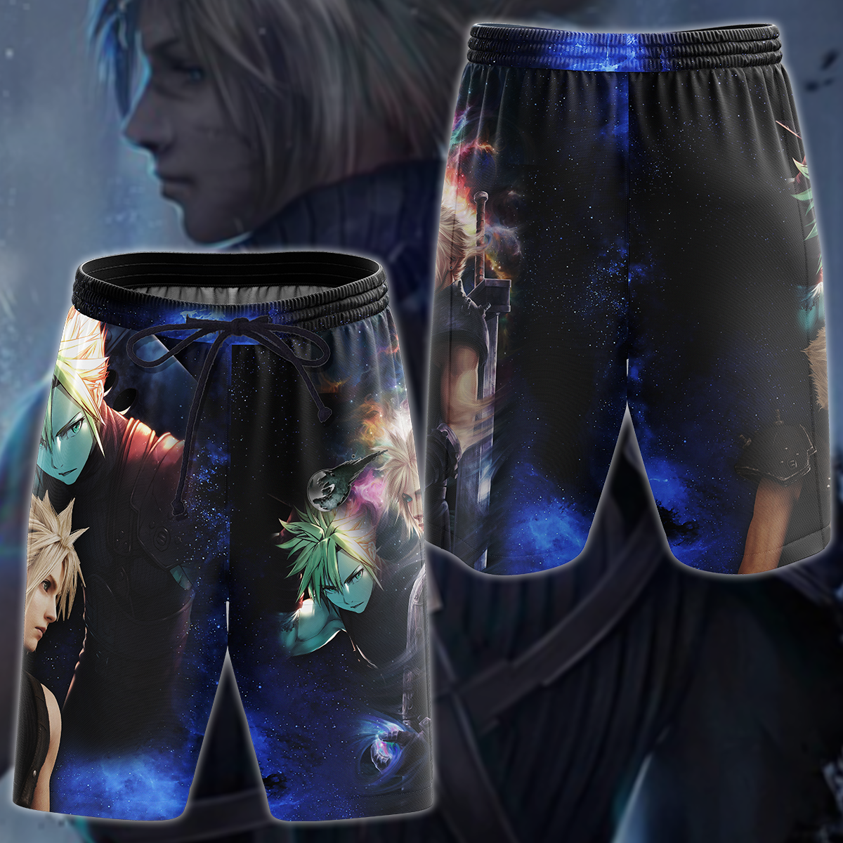 Final Fantasy VII Tidus Video Game 3D All Over Print T-shirt Tank Top Zip Hoodie Pullover Hoodie Hawaiian Shirt Beach Shorts Jogger Beach Shorts S