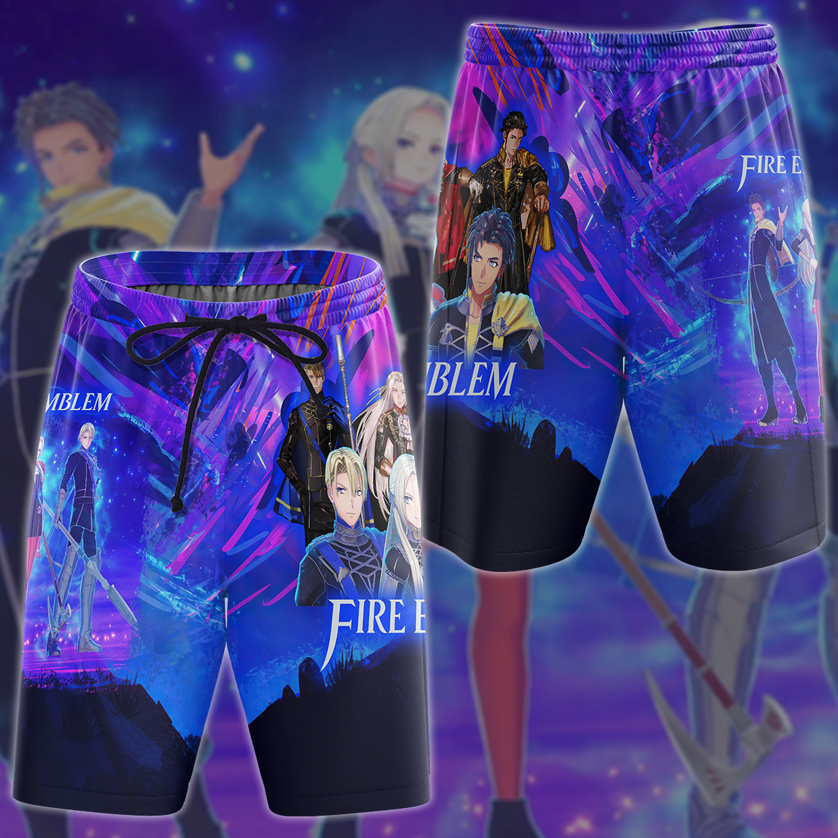 Fire Emblem Video Game 3D All Over Printed T-shirt Tank Top Zip Hoodie Pullover Hoodie Hawaiian Shirt Beach Shorts Jogger Beach Shorts S