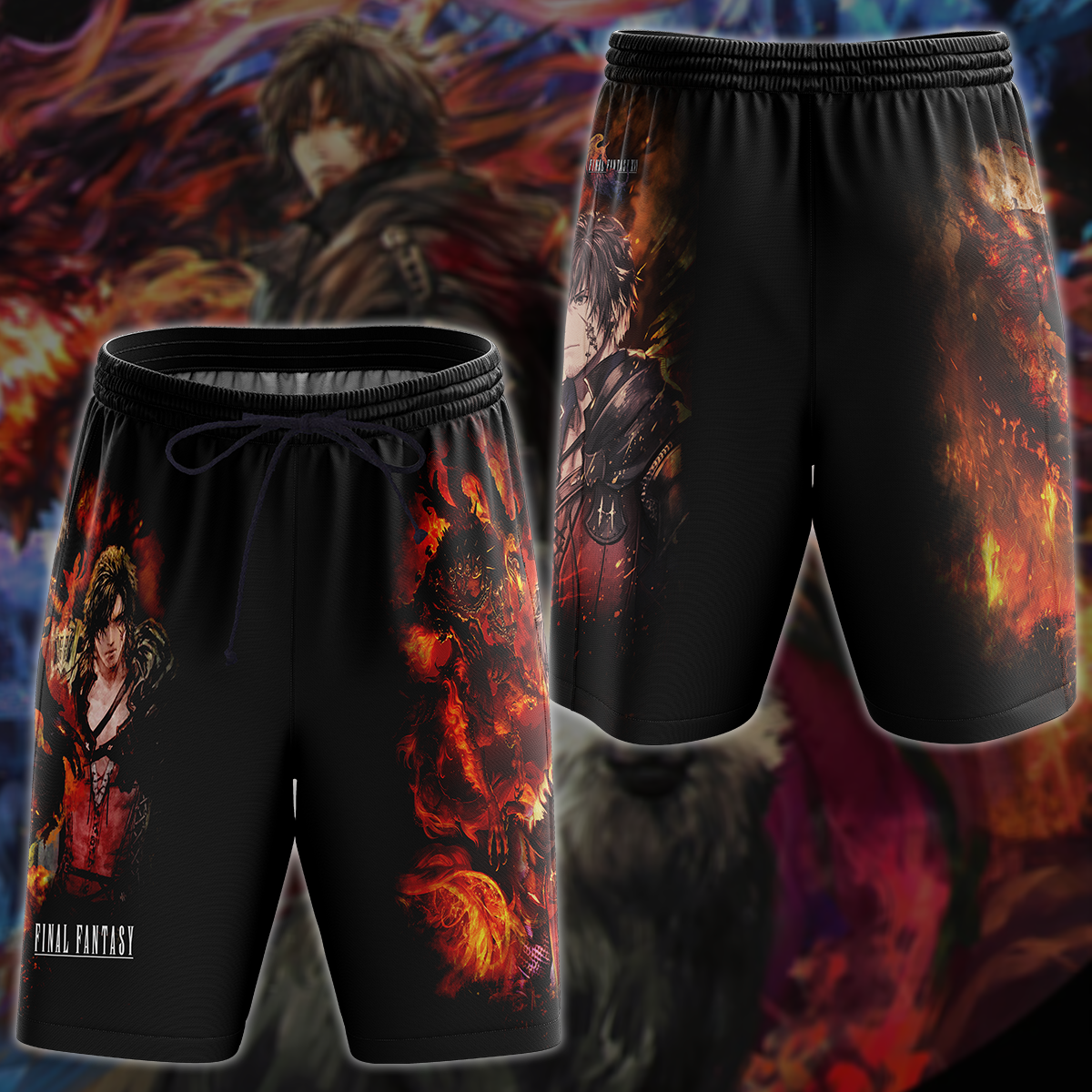Final Fantasy XVI Video Game 3D All Over Printed T-shirt Tank Top Zip Hoodie Pullover Hoodie Hawaiian Shirt Beach Shorts Jogger Beach Shorts S