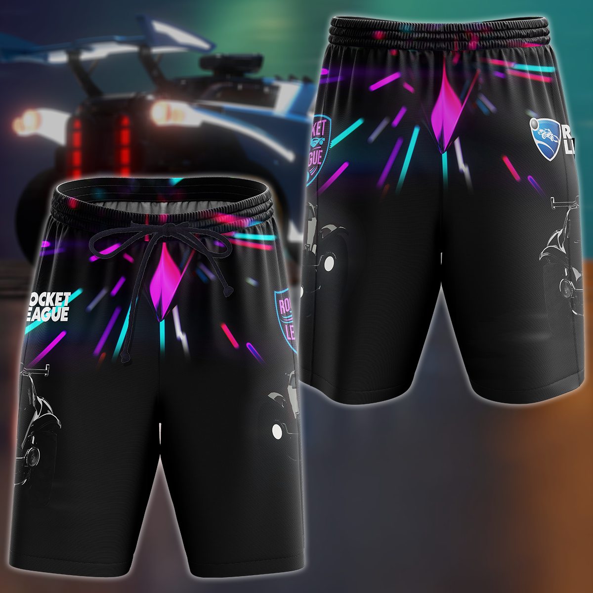 Rocket League Video Game 3D All Over Print T-shirt Tank Top Zip Hoodie Pullover Hoodie Hawaiian Shirt Beach Shorts Jogger Beach Shorts S