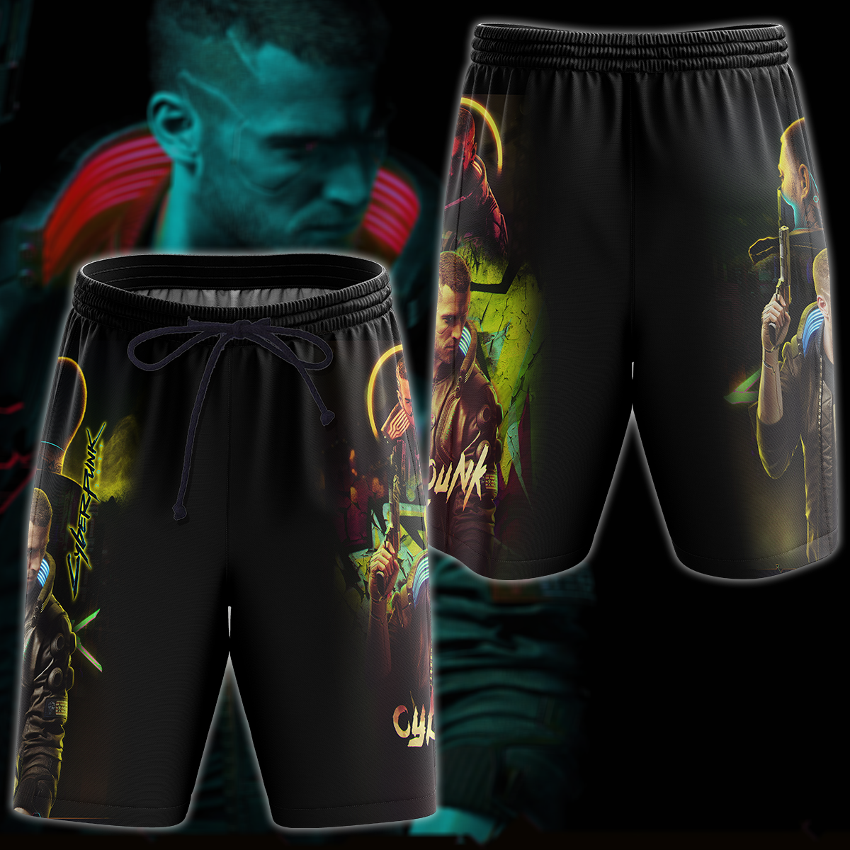 Cyberpunk 2077 Video Game 3D All Over Print T-shirt Tank Top Zip Hoodie Pullover Hoodie Hawaiian Shirt Beach Shorts Jogger Beach Shorts S