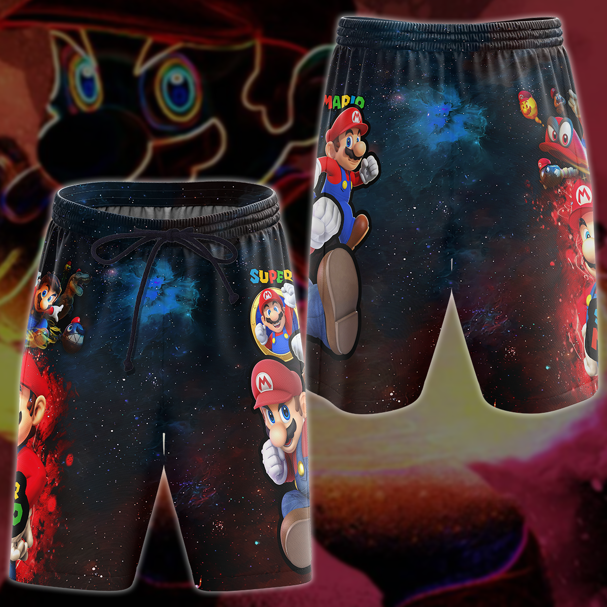 Super Mario Video Game 3D All Over Print T-shirt Tank Top Zip Hoodie Pullover Hoodie Hawaiian Shirt Beach Shorts Jogger Beach Shorts S