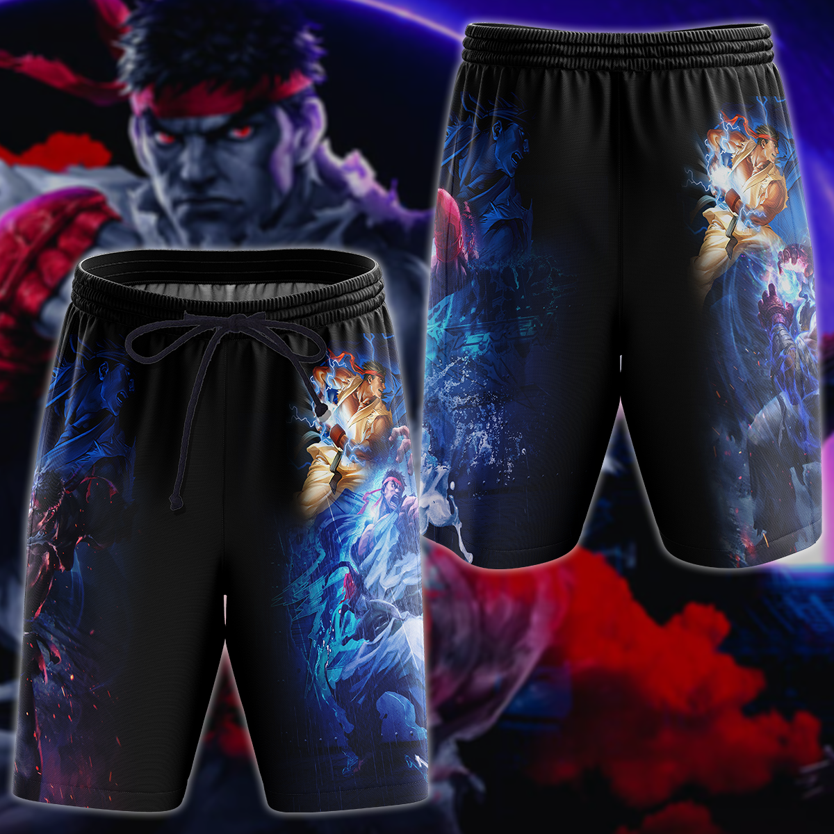 Street Fighter 5 Video Game 3D All Over Print T-shirt Tank Top Zip Hoodie Pullover Hoodie Hawaiian Shirt Beach Shorts Jogger Beach Shorts S