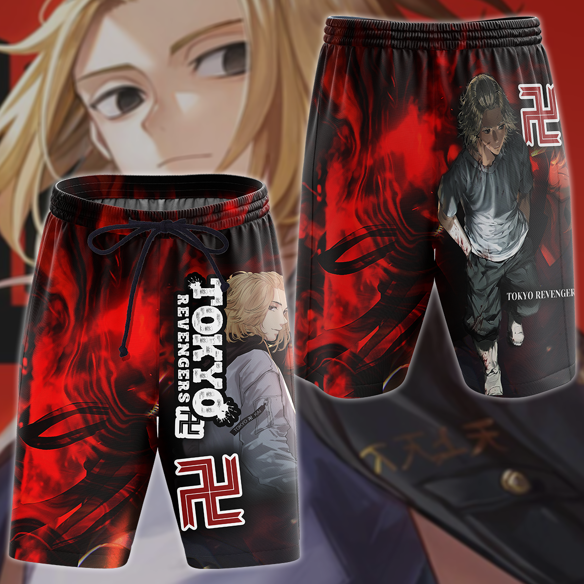 Tokyo Revengers 3D All Over Print T-shirt Tank Top Zip Hoodie Pullover Hoodie Hawaiian Shirt Beach Shorts Jogger Beach Shorts S