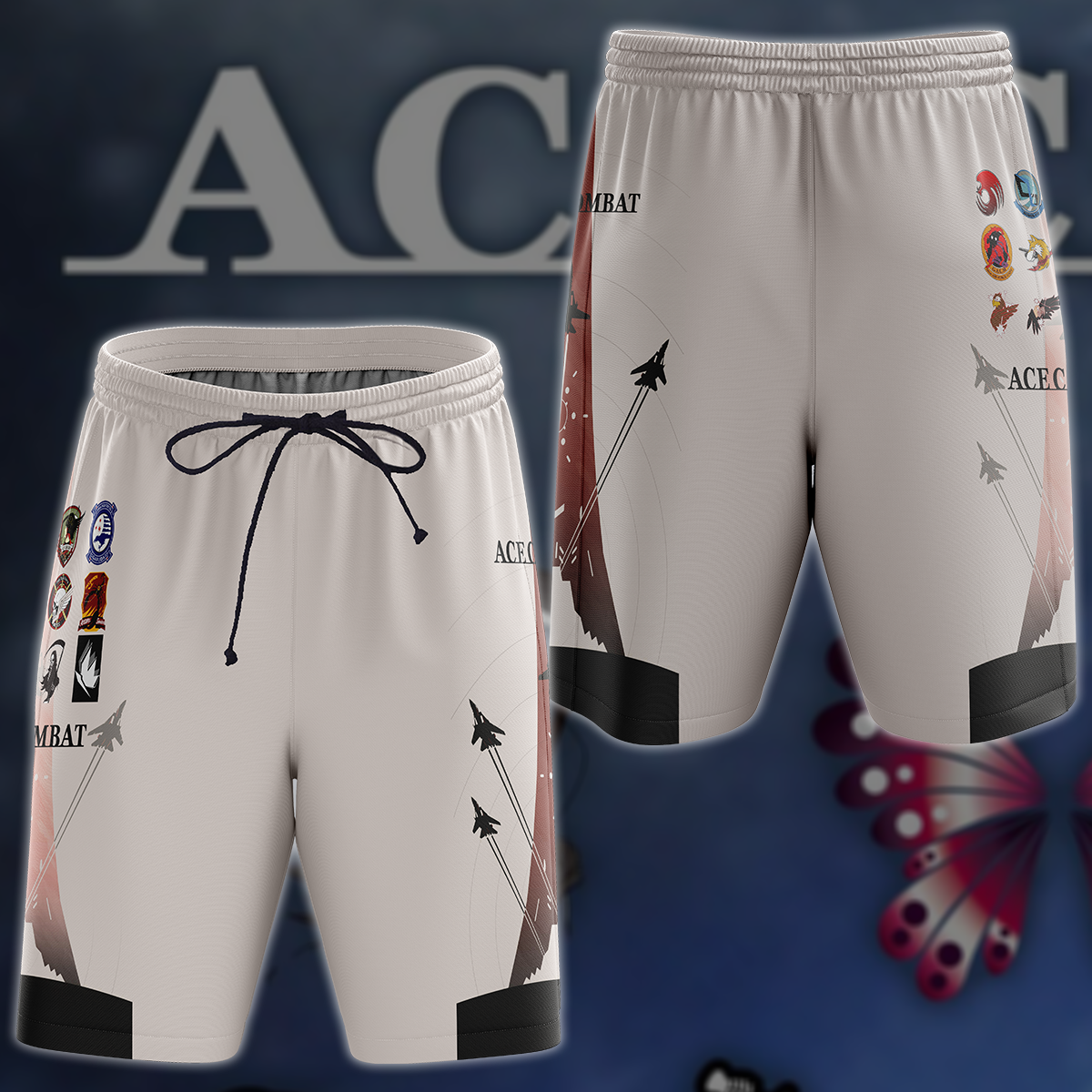 Ace Combat Video Game 3D All Over Printed T-shirt Tank Top Zip Hoodie Pullover Hoodie Hawaiian Shirt Beach Shorts Joggers Beach Shorts S