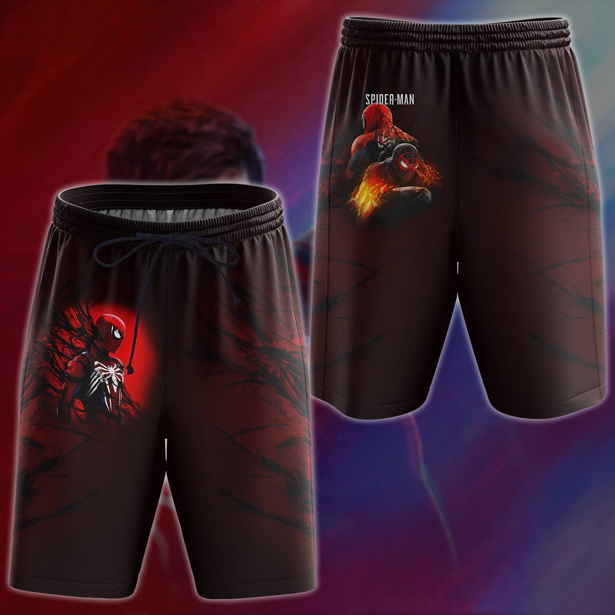 Spider-Man 2 Video Game All Over Printed T-shirt Tank Top Zip Hoodie Pullover Hoodie Hawaiian Shirt Beach Shorts Joggers Beach Shorts S