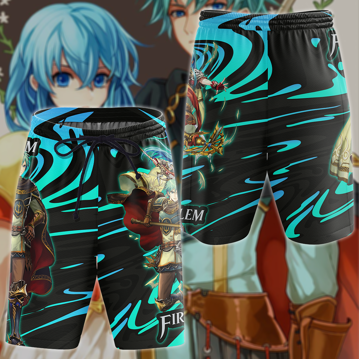 Fire Emblem Ephraim & Eirika Video Game 3D All Over Print T-shirt Tank Top Zip Hoodie Pullover Hoodie Hawaiian Shirt Beach Shorts Jogger Beach Shorts S