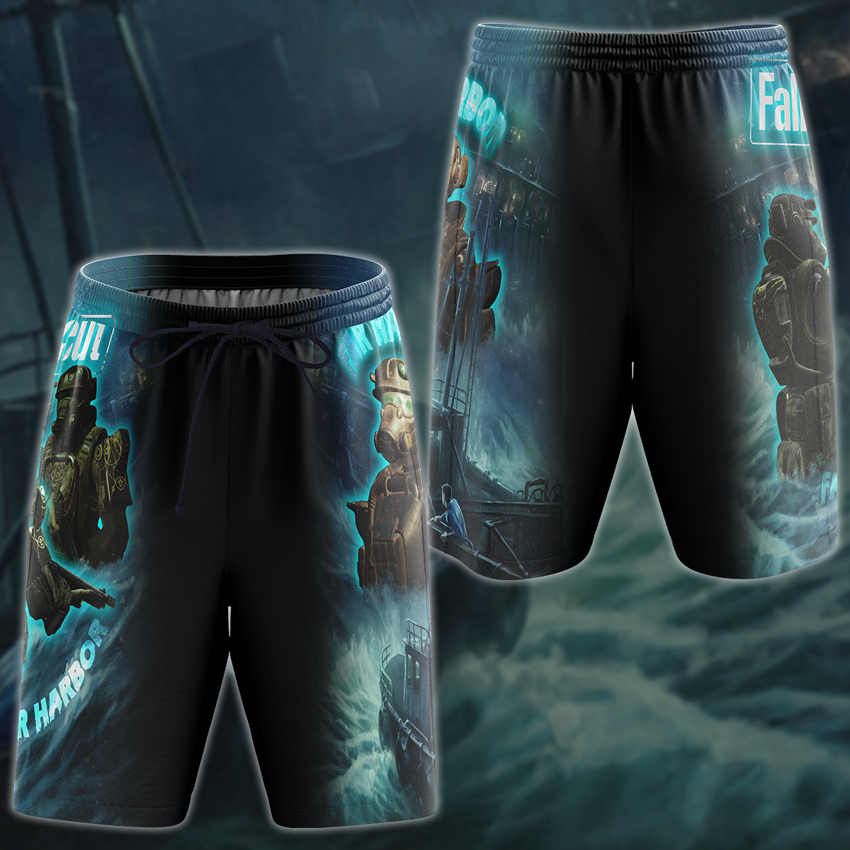 Fallout 4: Far Harbour Video Game 3D All Over Printed T-shirt Tank Top Zip Hoodie Pullover Hoodie Hawaiian Shirt Beach Shorts Jogger Beach Shorts S