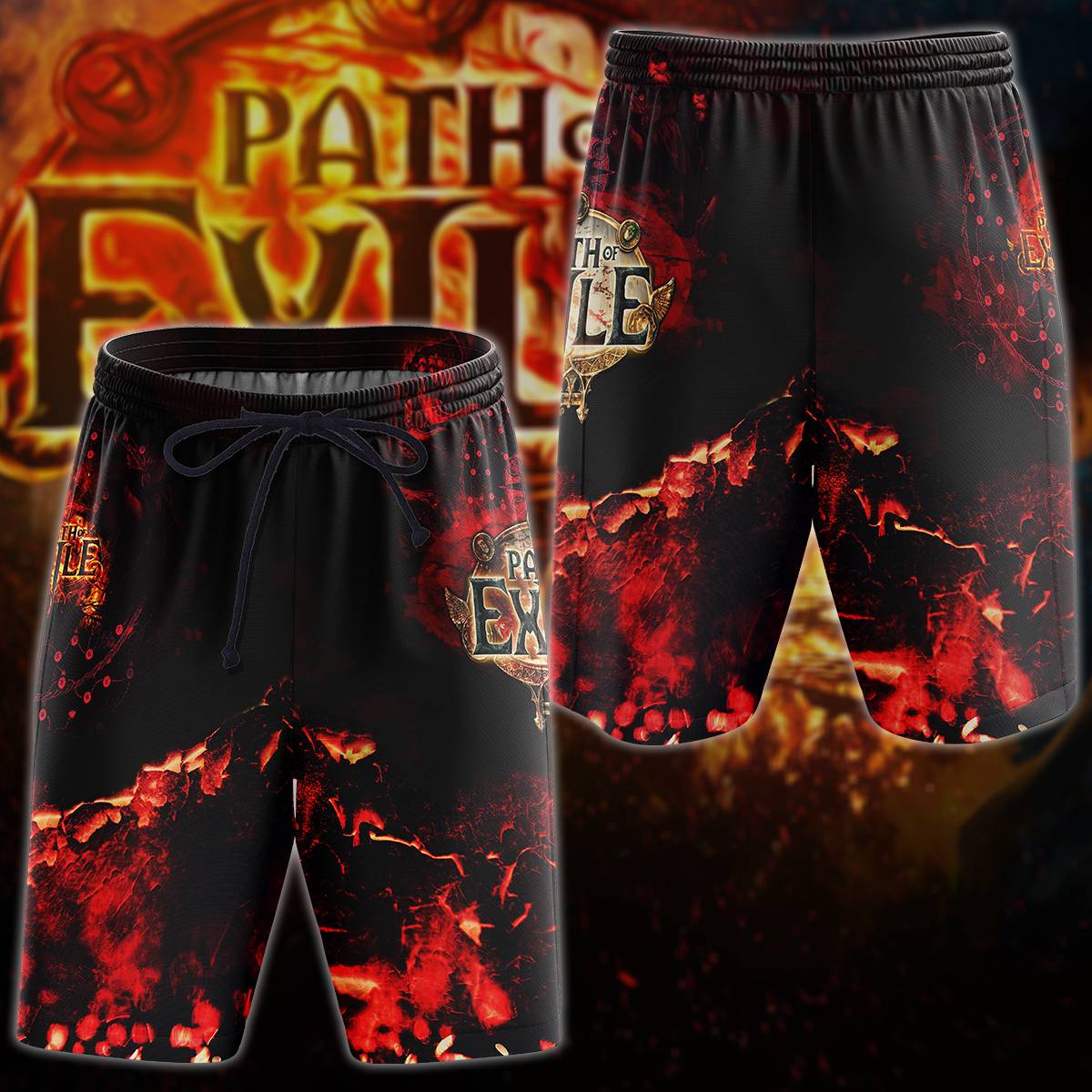Path Of Exile Video Game 3D All Over Print T-shirt Tank Top Zip Hoodie Pullover Hoodie Hawaiian Shirt Beach Shorts Jogger Beach Shorts S