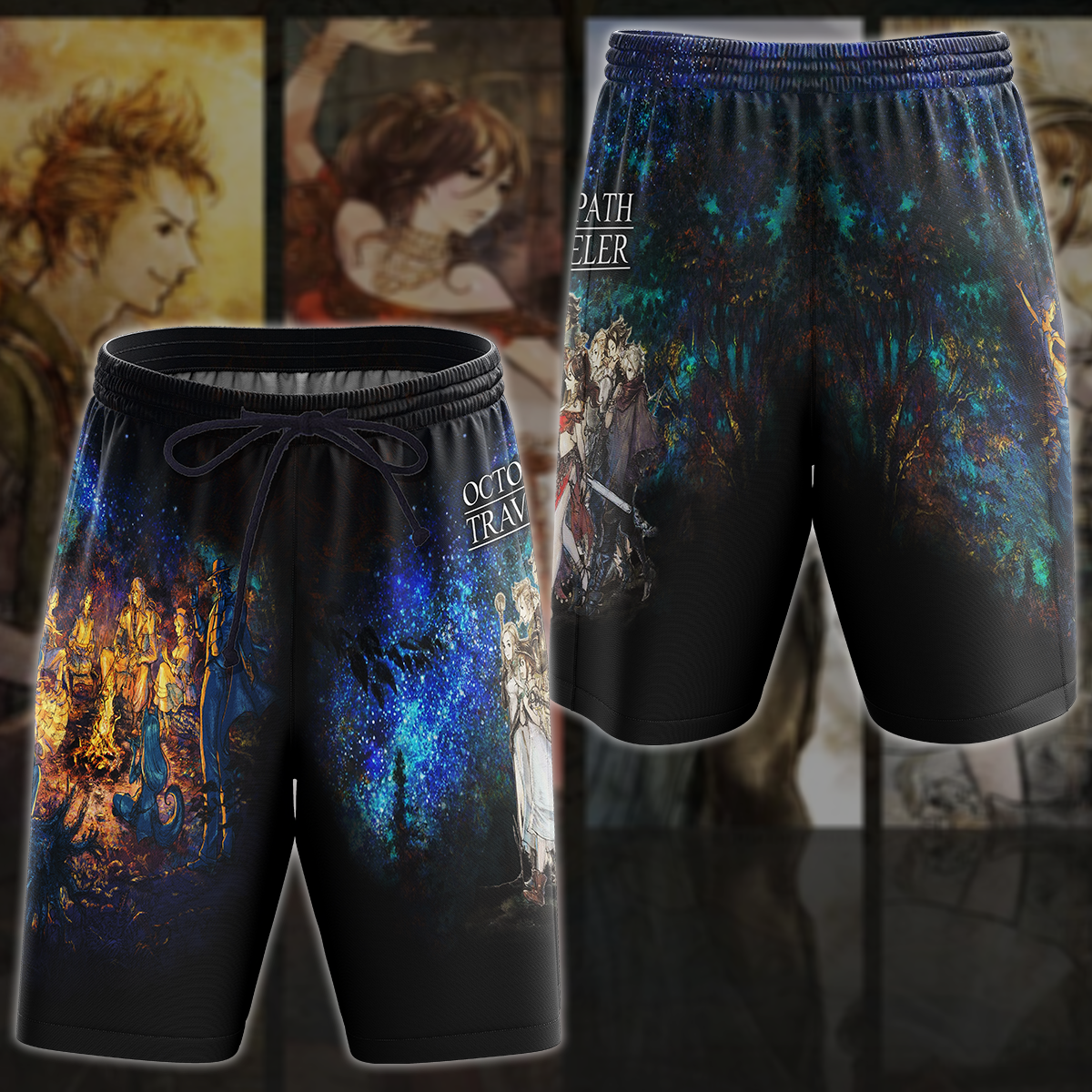Octopath Traveler II Video Game 3D All Over Printed T-shirt Tank Top Zip Hoodie Pullover Hoodie Hawaiian Shirt Beach Shorts Jogger Beach Shorts S