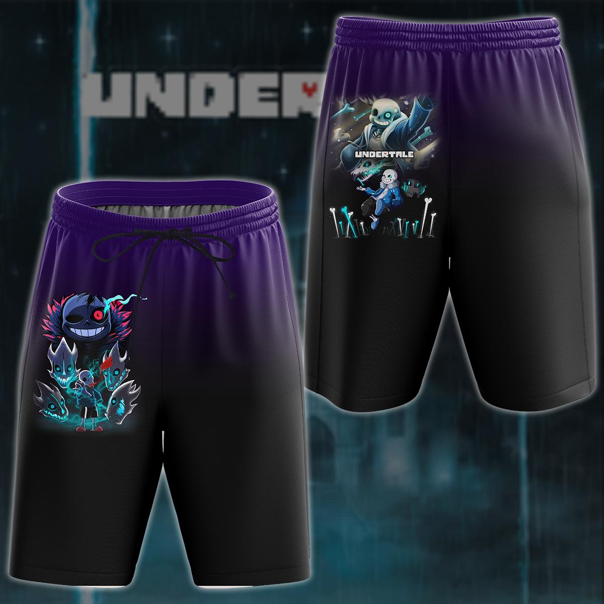 Undertale Video Game 3D All Over Printed T-shirt Tank Top Zip Hoodie Pullover Hoodie Hawaiian Shirt Beach Shorts Joggers Beach Shorts S