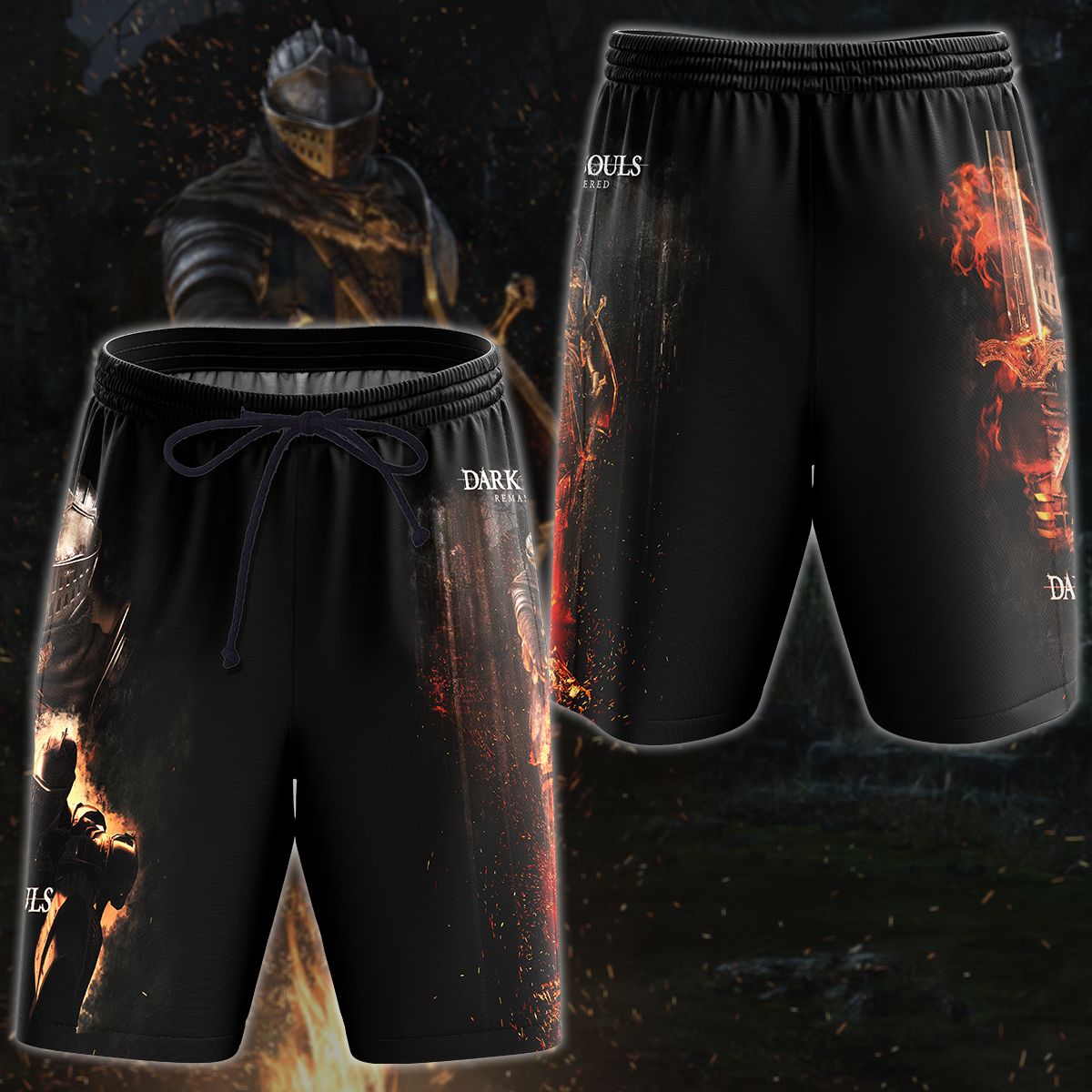 Dark Souls Remastered Video Game 3D All Over Printed T-shirt Tank Top Zip Hoodie Pullover Hoodie Hawaiian Shirt Beach Shorts Jogger Beach Shorts S