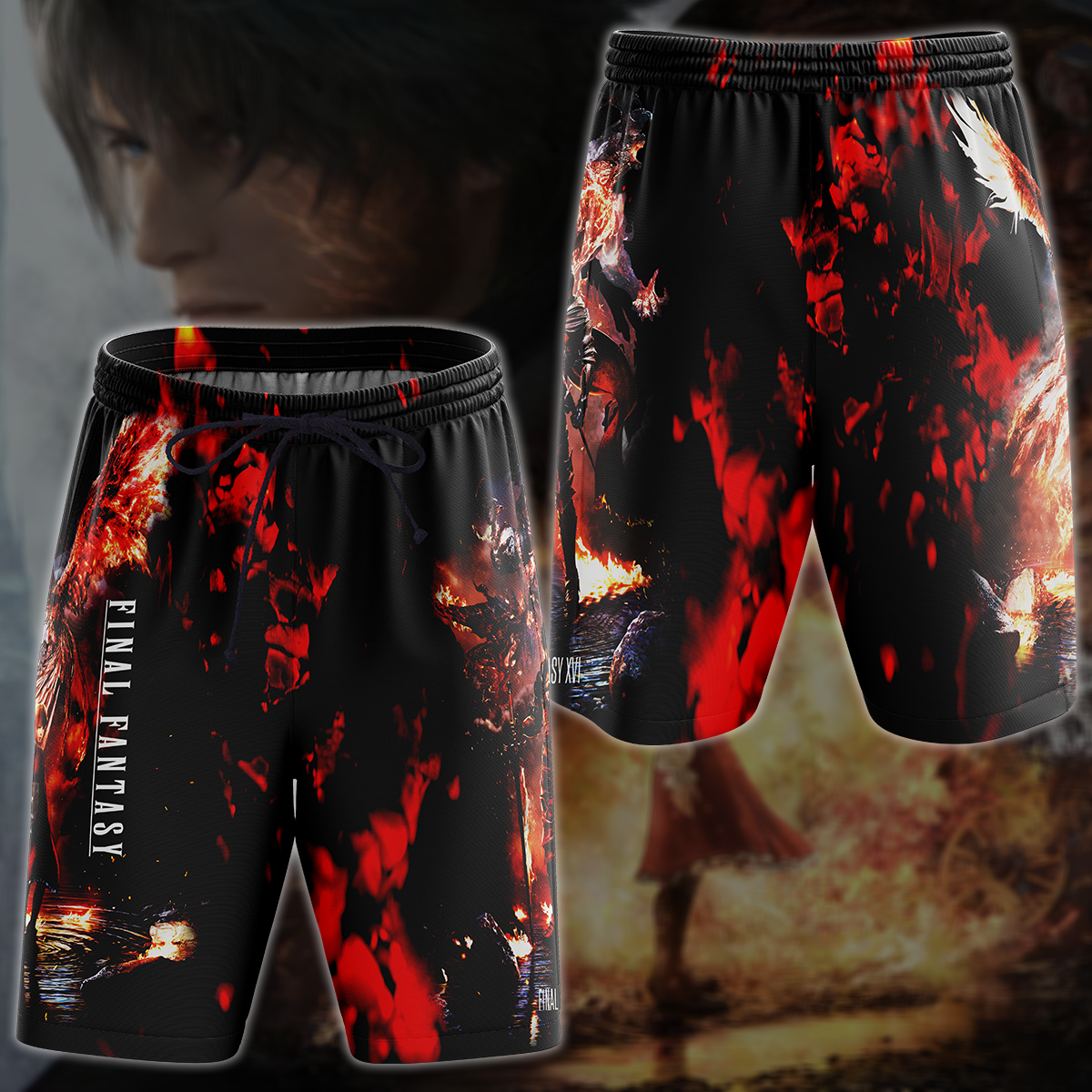 Final Fantasy XVI Video Game 3D All Over Printed T-shirt Tank Top Zip Hoodie Pullover Hoodie Hawaiian Shirt Beach Shorts Jogger Beach Shorts S