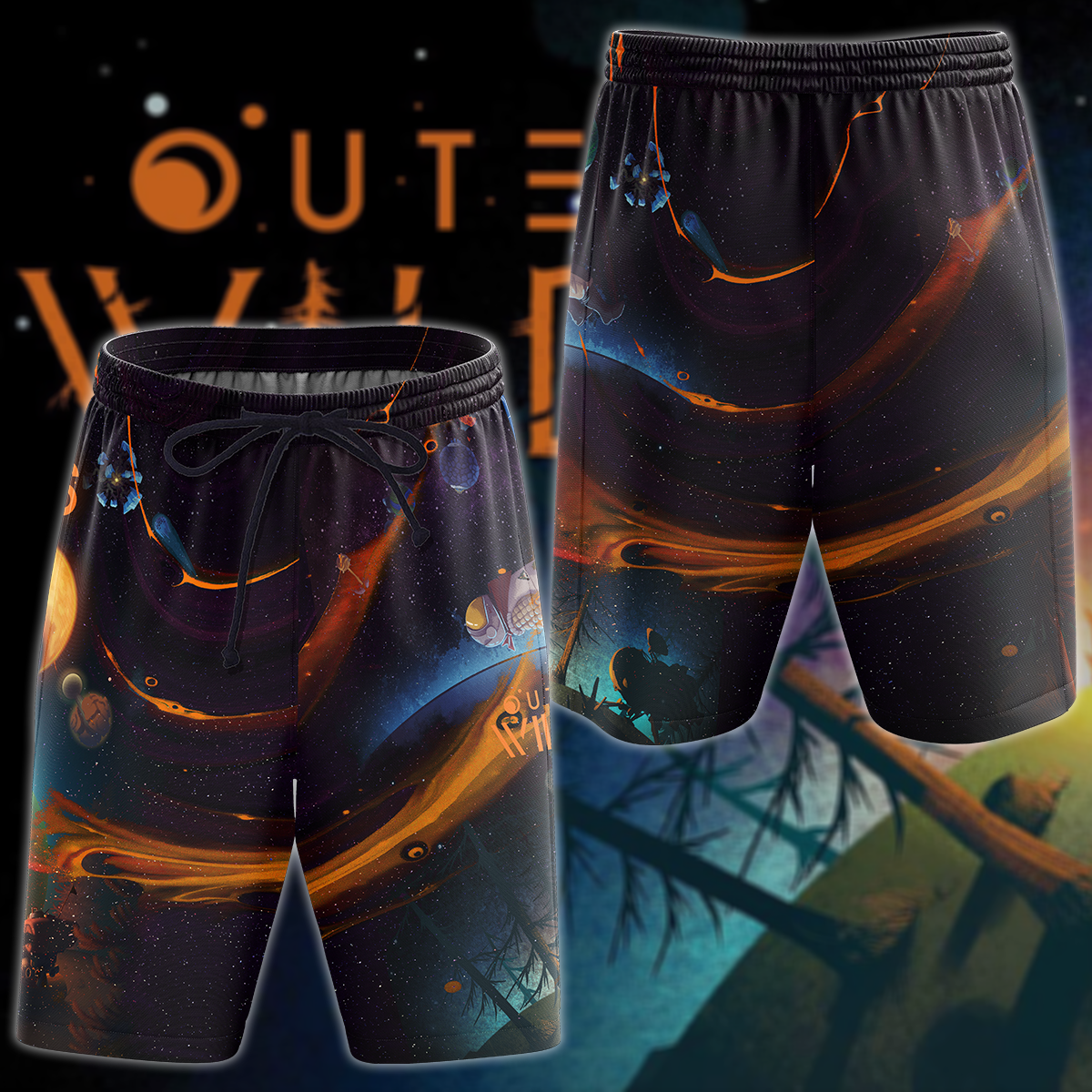 Outer Wilds Video Game 3D All Over Print T-shirt Tank Top Zip Hoodie Pullover Hoodie Hawaiian Shirt Beach Shorts Jogger Beach Shorts S