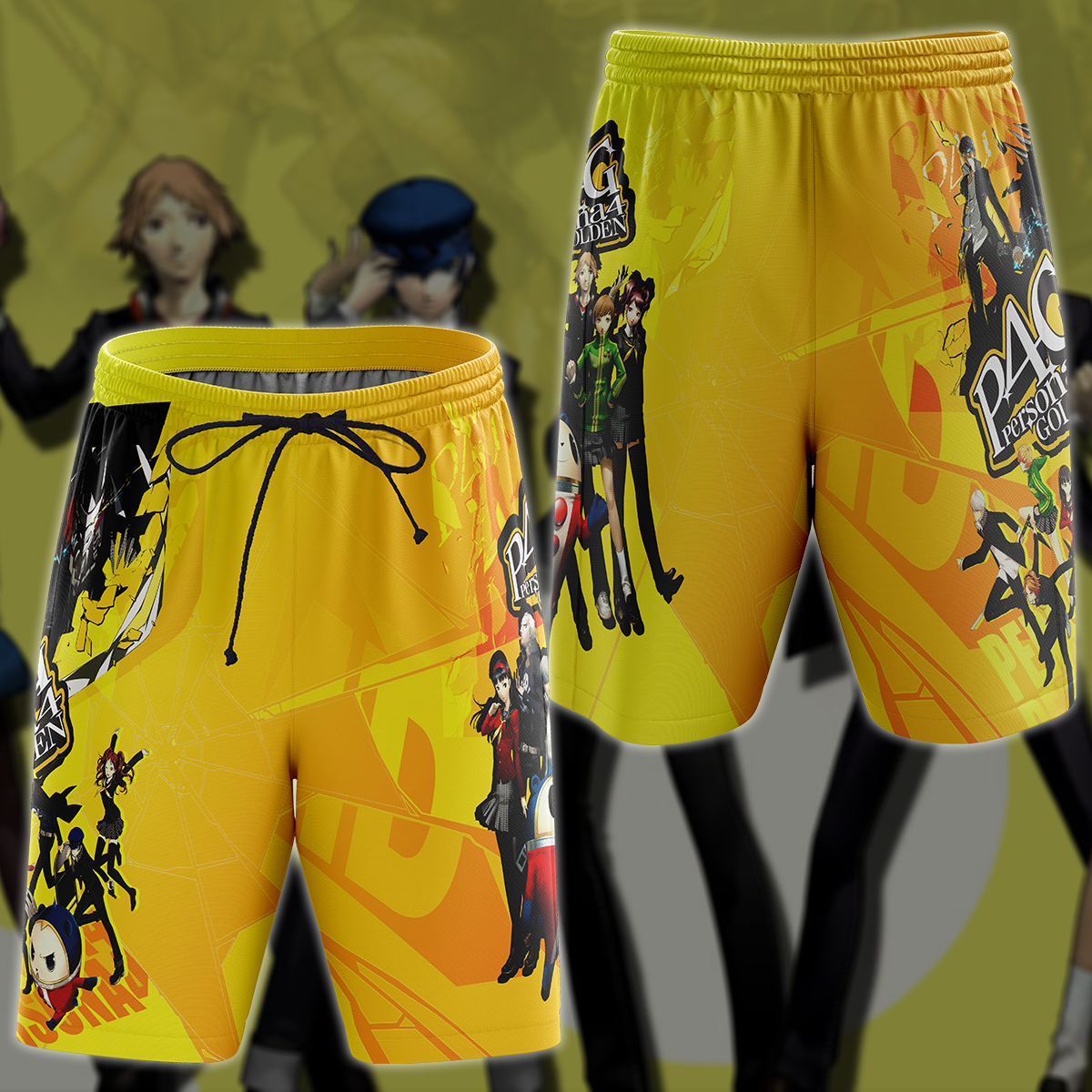 Persona 4 Golden Video Game 3D All Over Printed T-shirt Tank Top Zip Hoodie Pullover Hoodie Hawaiian Shirt Beach Shorts Jogger Beach Shorts S