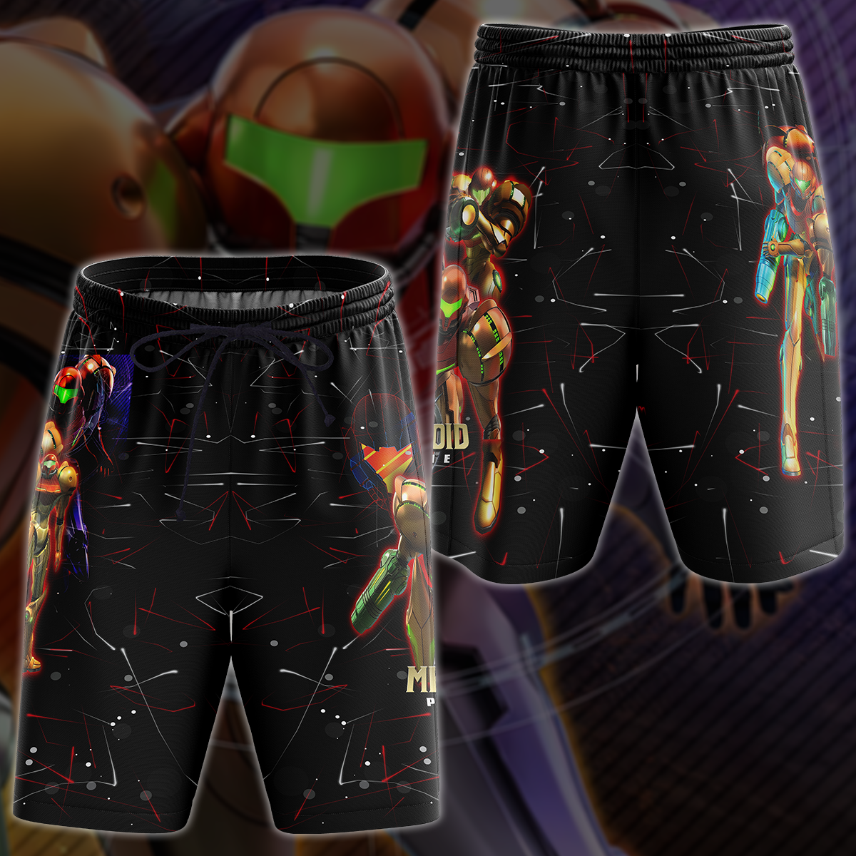 Metroid Prime Remastered Video Game 3D All Over Printed T-shirt Tank Top Zip Hoodie Pullover Hoodie Hawaiian Shirt Beach Shorts Jogger Beach Shorts S