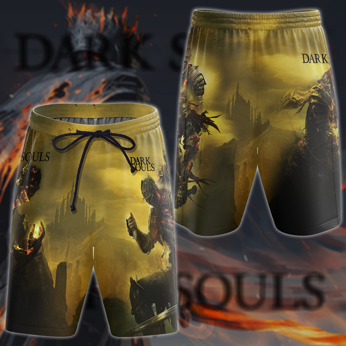 Dark Souls Video Game 3D All Over Print T-shirt Tank Top Zip Hoodie Pullover Hoodie Hawaiian Shirt Beach Shorts Jogger Beach Shorts S