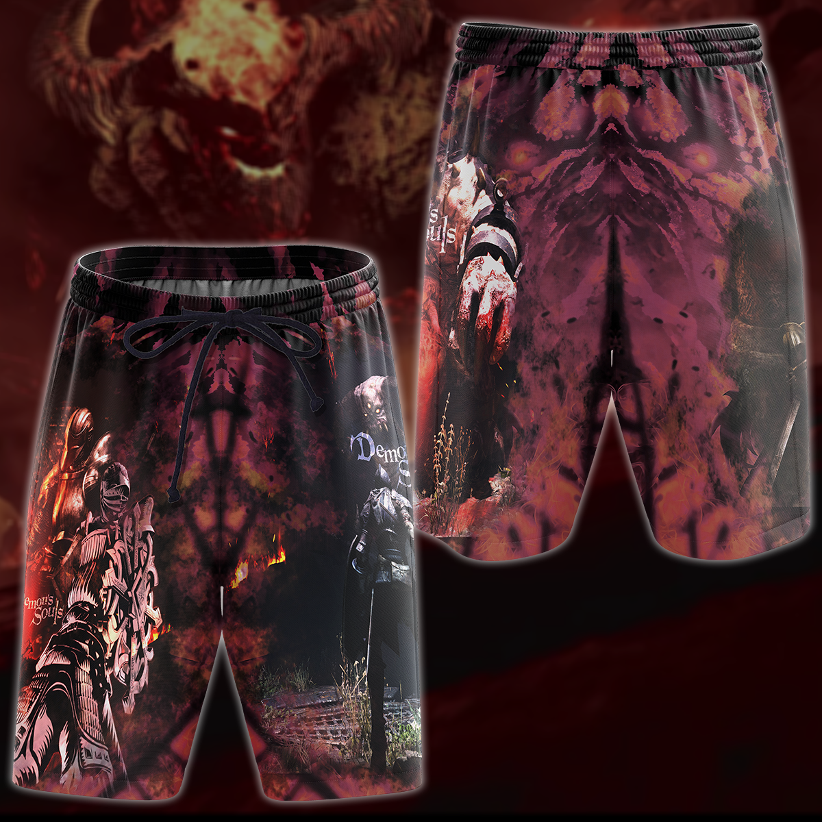 Demon's Souls Video Game 3D All Over Printed T-shirt Tank Top Zip Hoodie Pullover Hoodie Hawaiian Shirt Beach Shorts Jogger Beach Shorts S