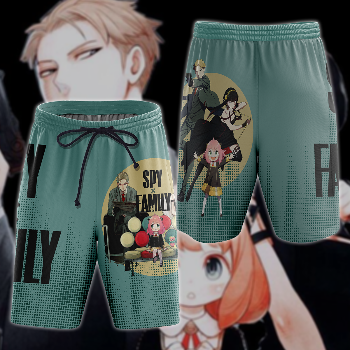 Spy x Family 3D All Over Print T-shirt Tank Top Zip Hoodie Pullover Hoodie Hawaiian Shirt Beach Shorts Jogger Beach Shorts S